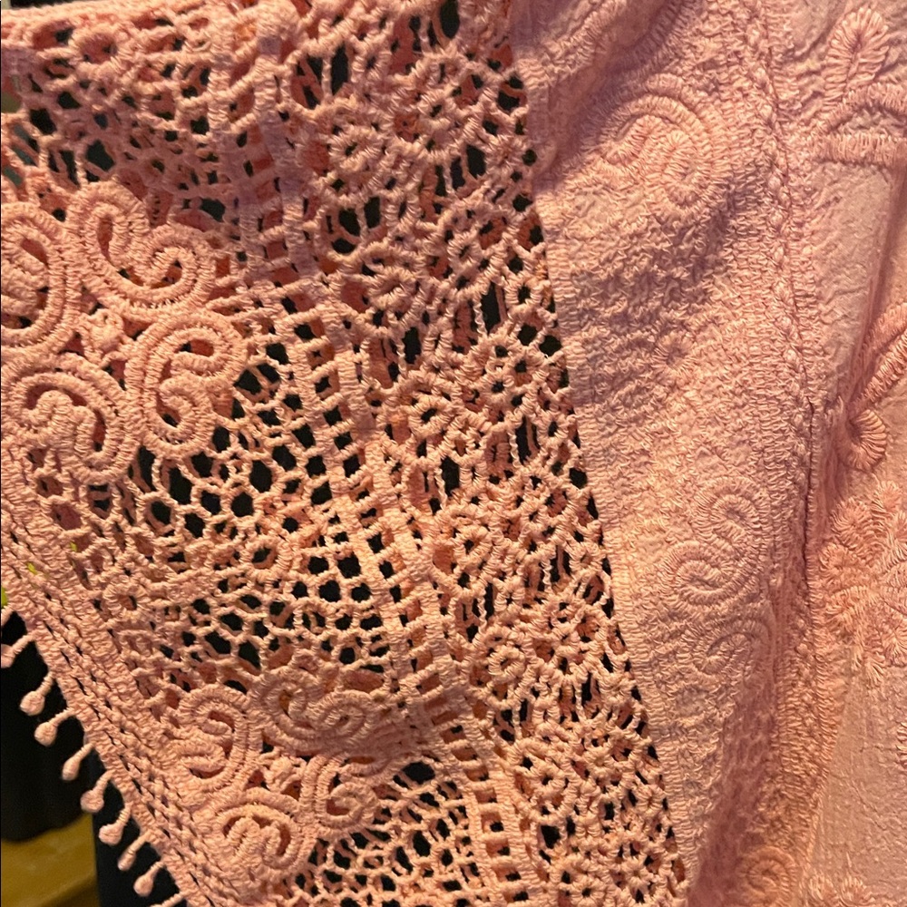 Lane Bryant Coral Lace Blouse - Picture 5 of 11
